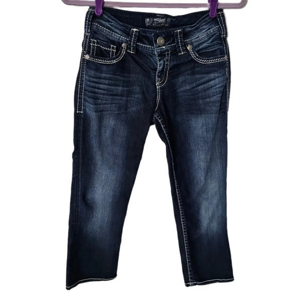 Silver Suki Flap Capri Jeans - Picture 1 of 10